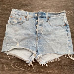 Levi’s high waisted jeans shorts